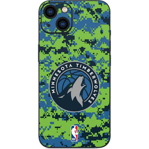 NBA Minnesota Timberwolves Digi Camo iPhone 14 Plus Skin